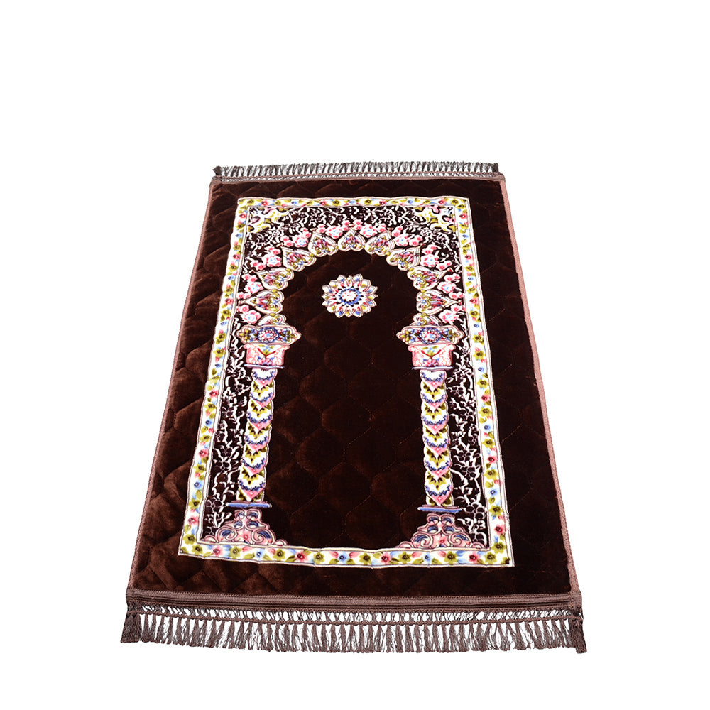 EMPIRE Thick Padded Islamic Muslim Prayer Rug- 5 Beautiful Colors